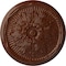 Ekena Millwork Luton Ceiling Medallion (Fits Canopies up to 3 1/2"), 21"OD x 2"P, Burnished Mahogany Crackle CM21LUBMC - alternate 1